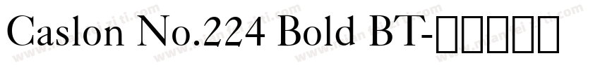 Caslon No.224 Bold BT字体转换